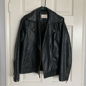 Médium Faux Leather Biker Jacket